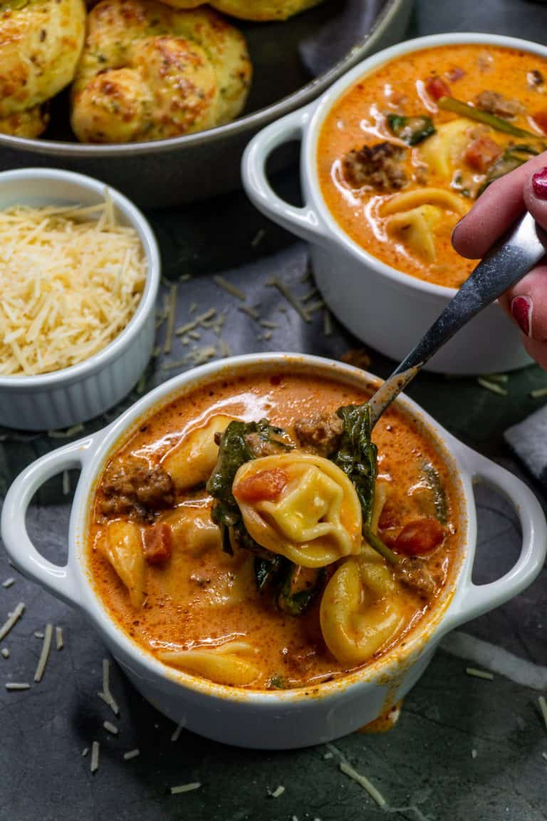 Crockpot Tortellini Soup with Sausage Slow Cooker Meals