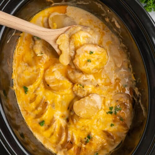 Slow Cooker Cheesy Scalloped Potatoes | Slow Cooker Meals