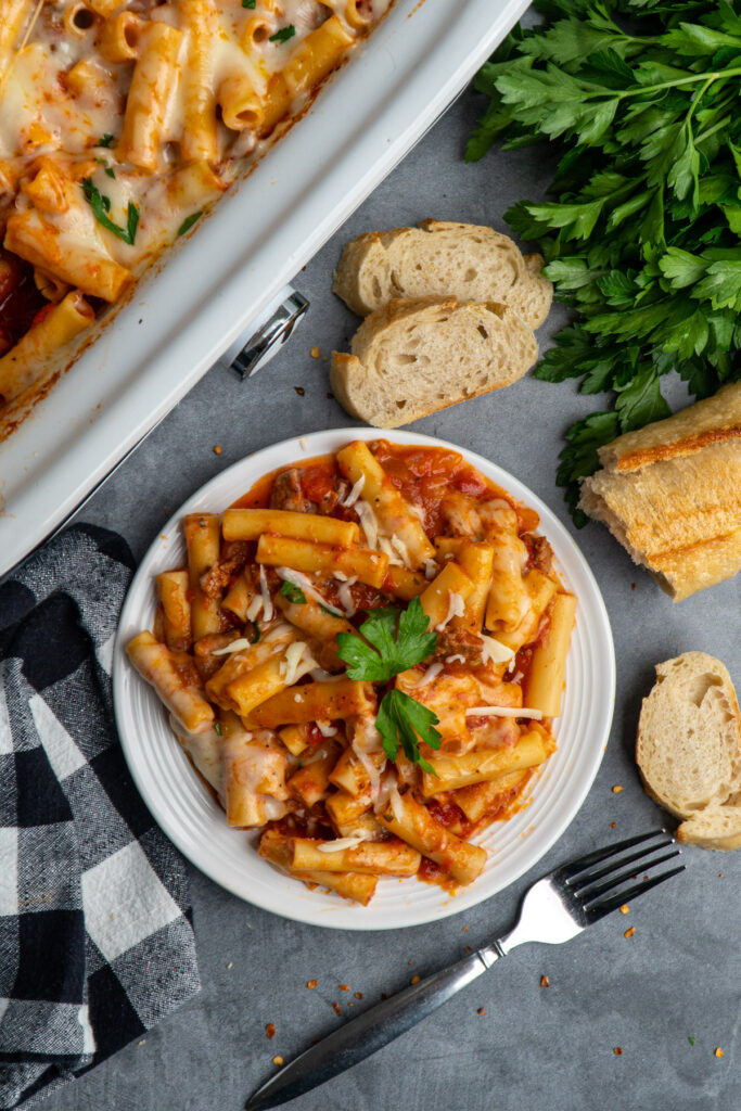 Slow Cooker Baked Ziti - Slow Cooker Meals