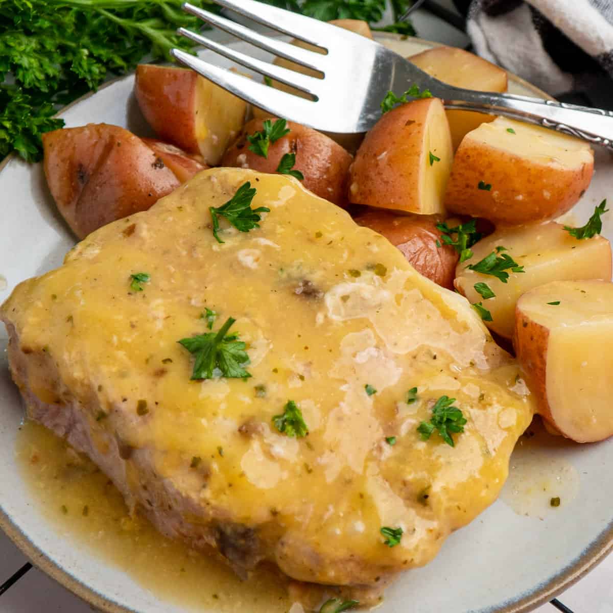 Slow Cooker Butter Ranch Pork Chops • Low Carb Nomad