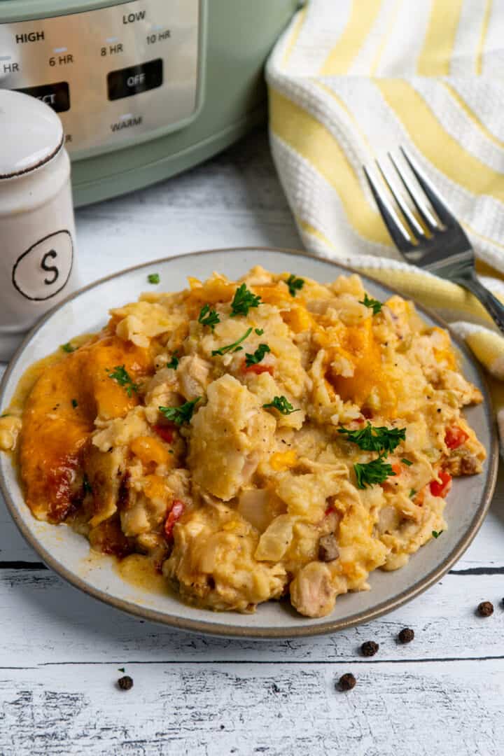 Slow Cooker King Ranch Chicken