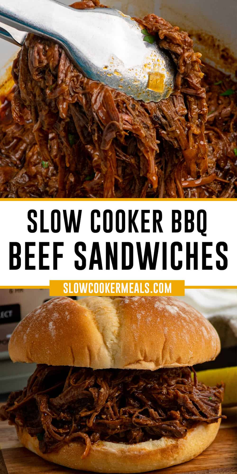 Slow Cooker BBQ Beef Sandwiches