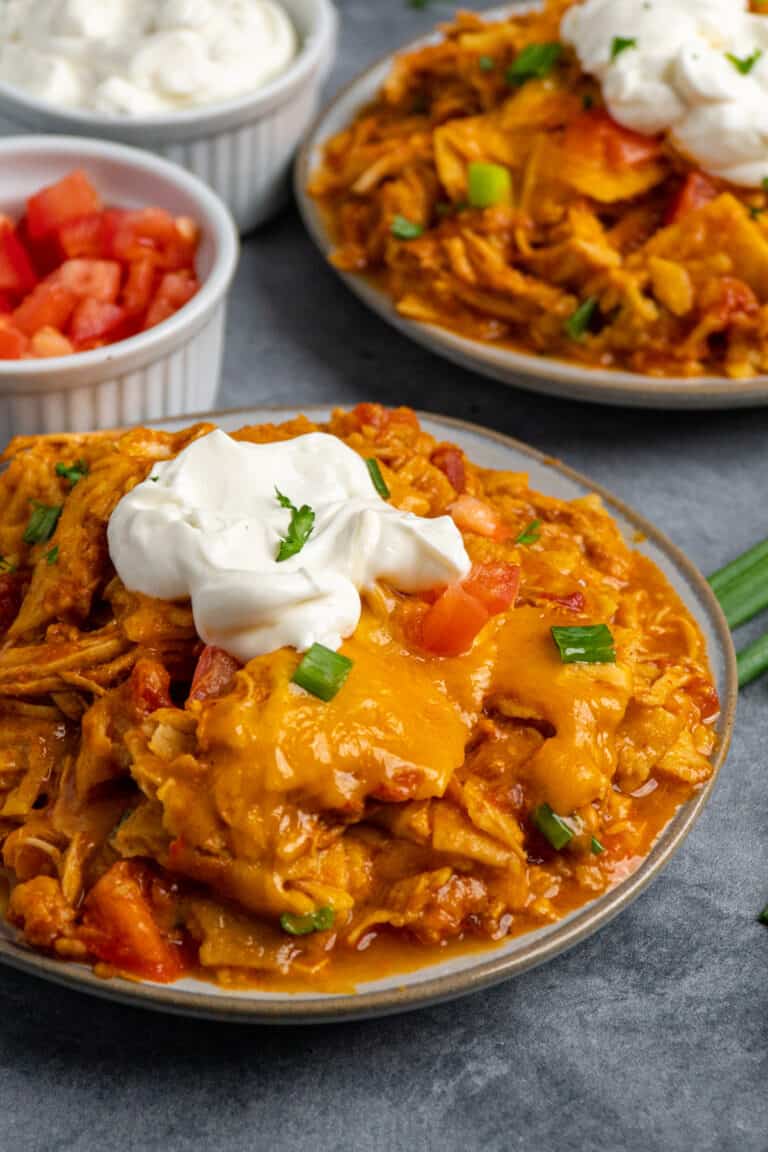 Crock Pot Chicken Enchilada Casserole Slow Cooker Meals