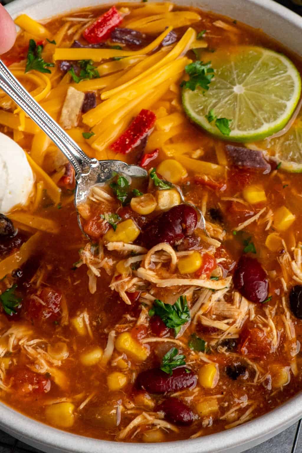 Easy Slow Cooker Chicken Taco Soup Slow Cooker Meals