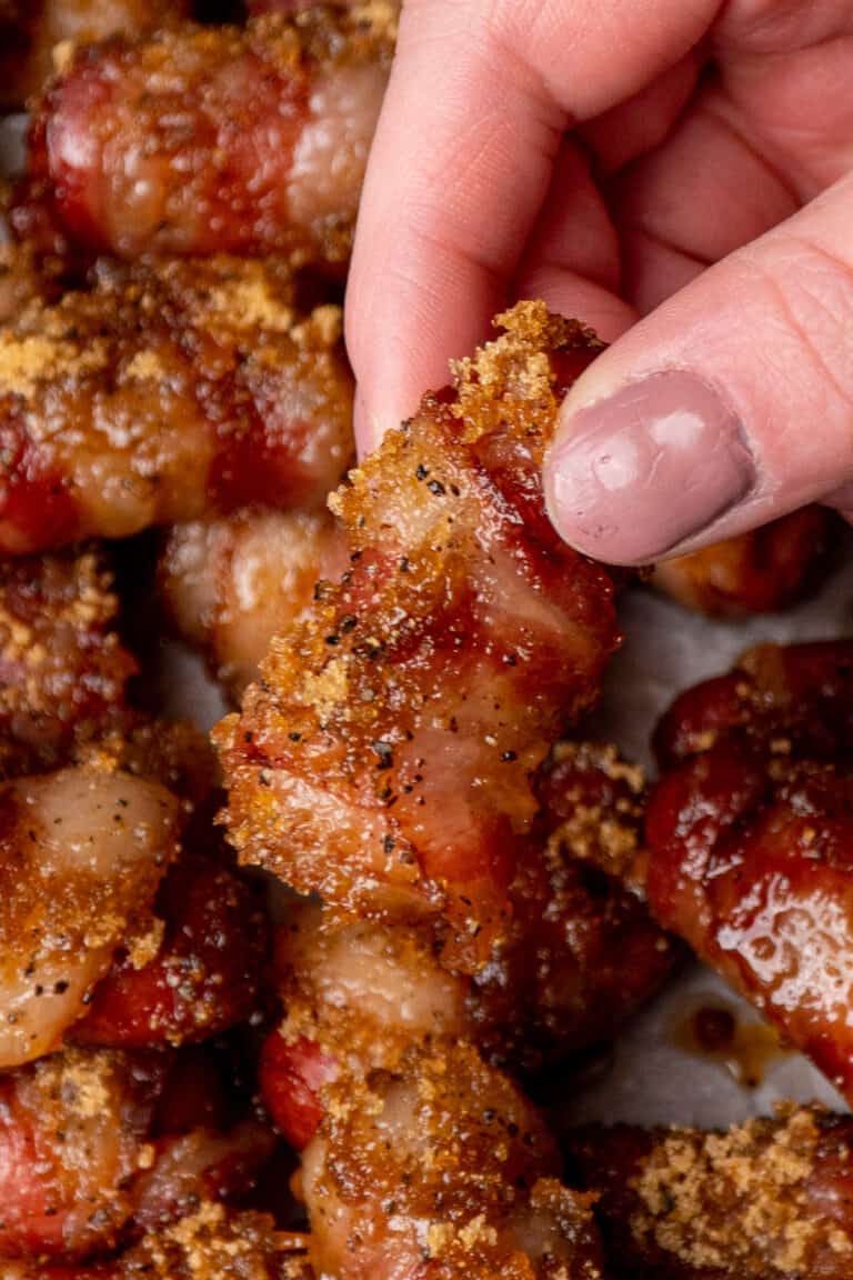 Crock Pot Bacon Wrapped Little Smokies