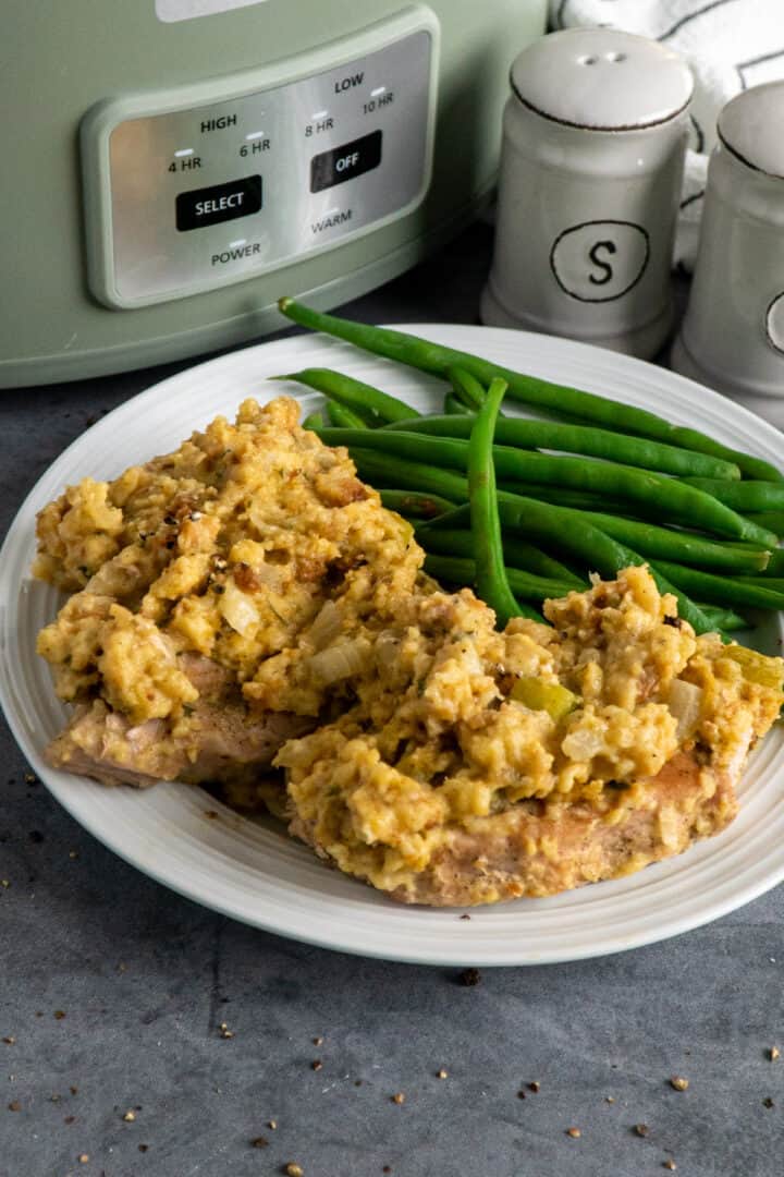 Crock Pot Pork Chops with Stuffing Slow Cooker Meals