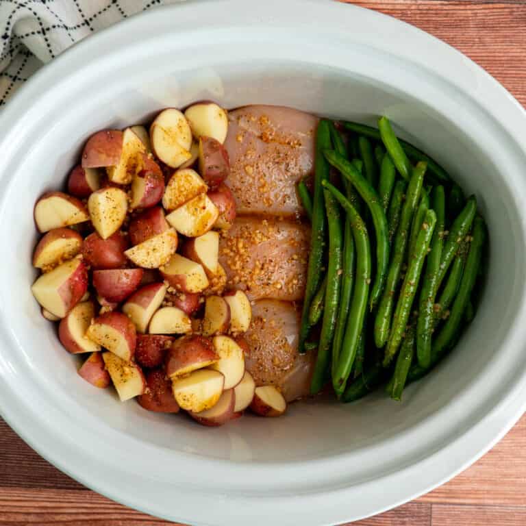 Crock Pot Chicken, Potatoes And Green Beans - Slow Cooker Meals