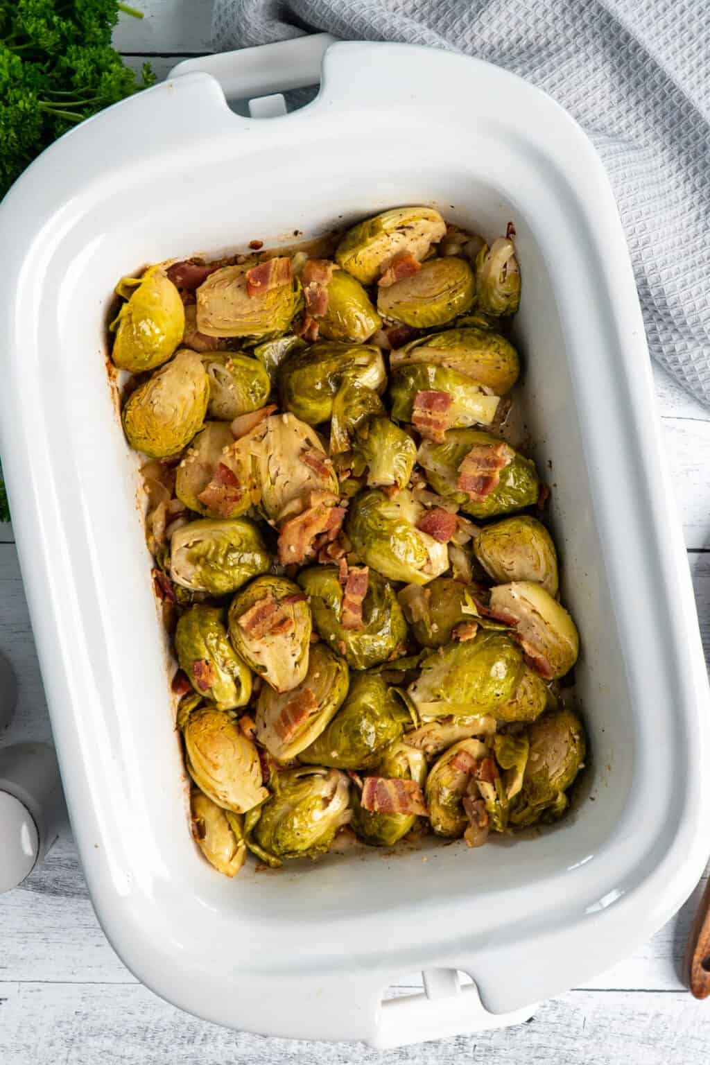 Crock Pot Brussel Sprouts with Bacon