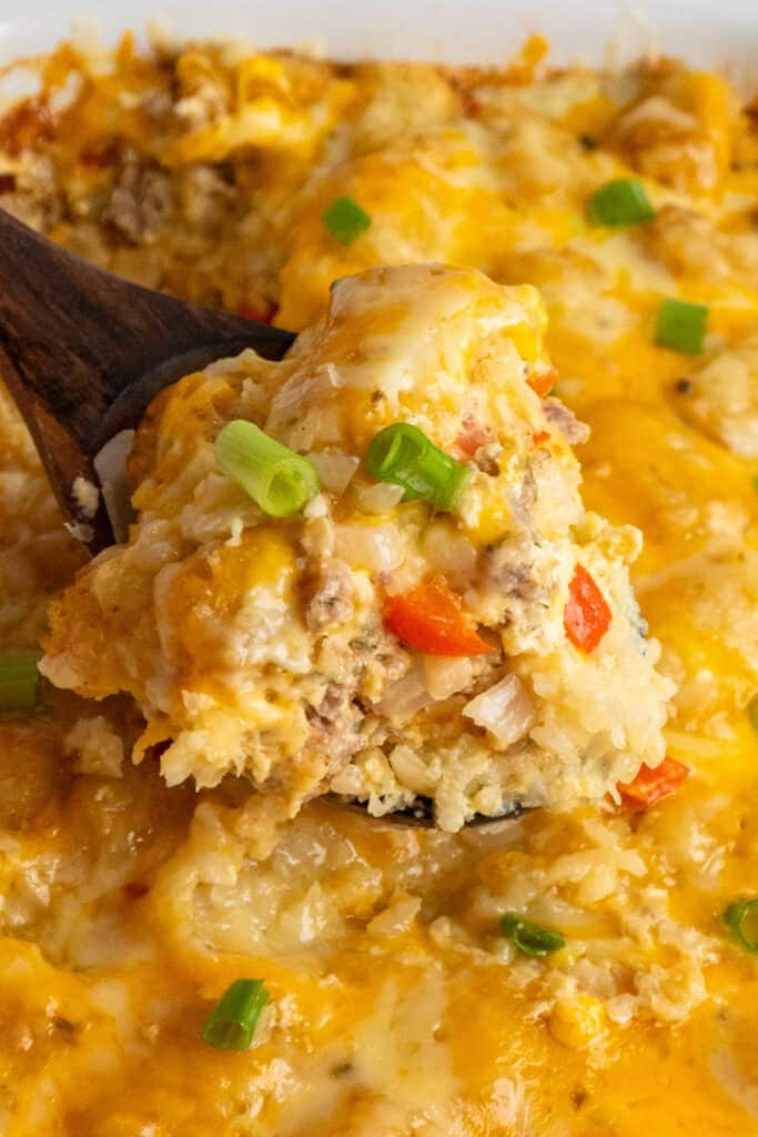 Crock Pot Tater Tot Breakfast Casserole - Slow Cooker Meals