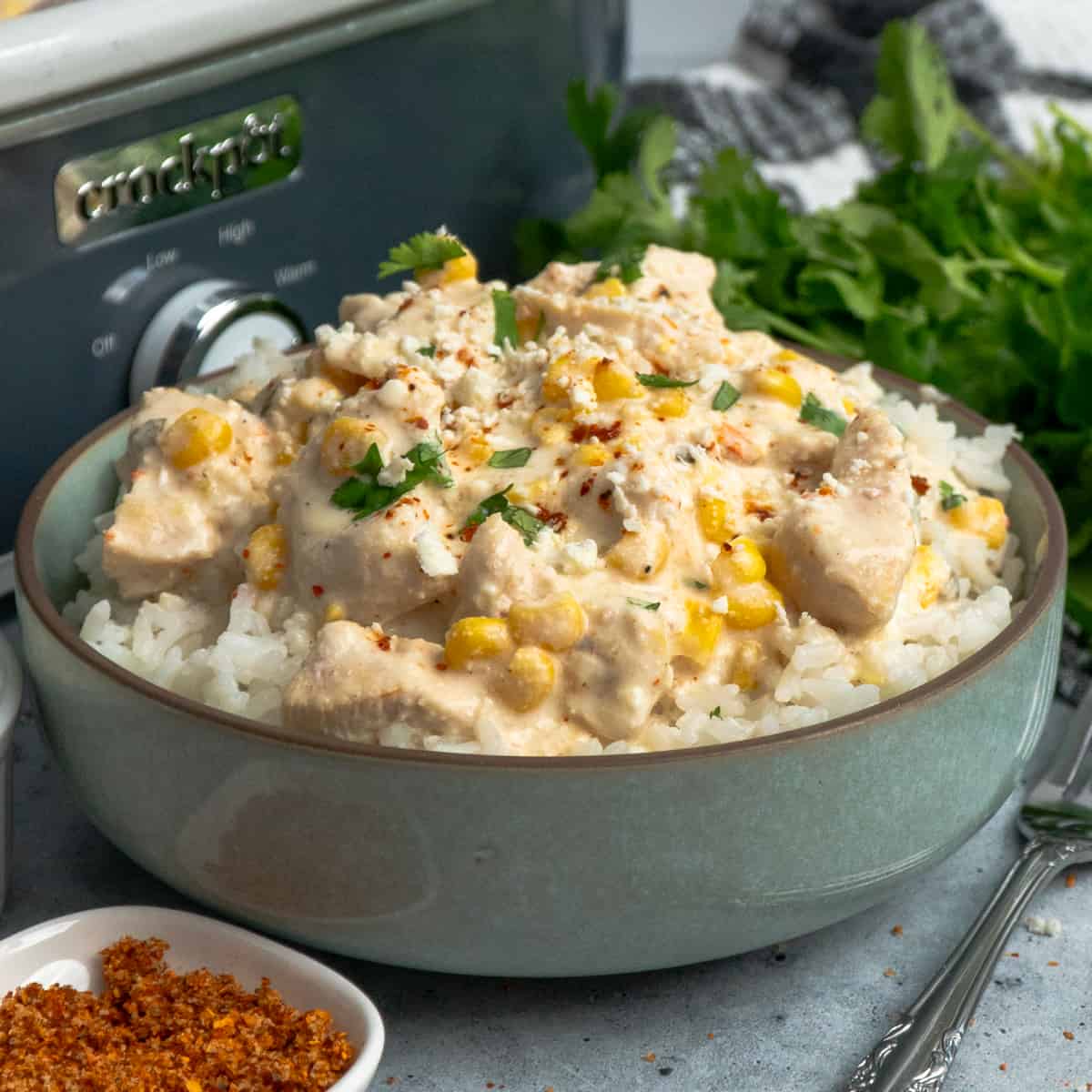 Crock Pot Street Corn Chicken