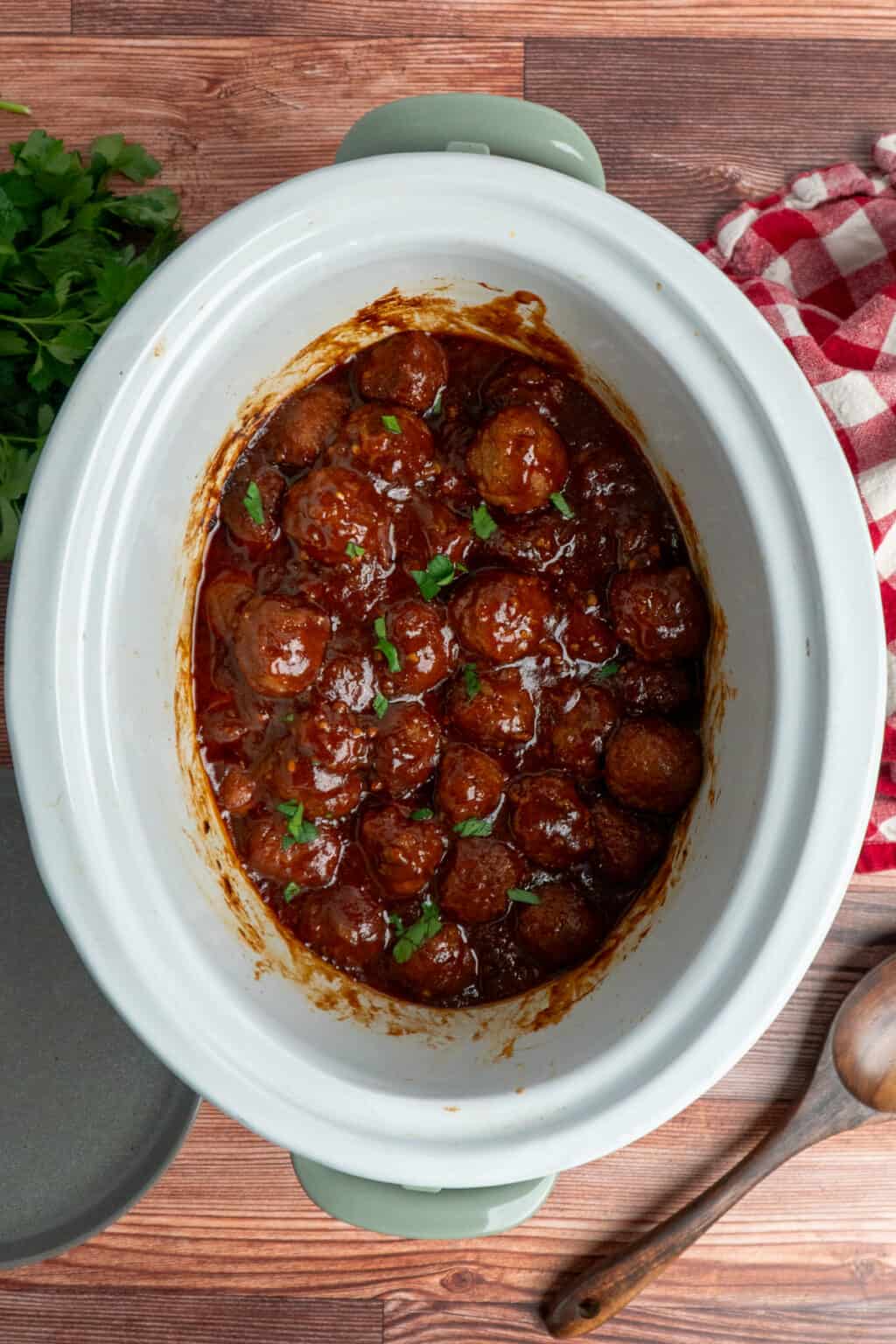 Crock Pot BBQ Meatballs - Slow Cooker Meals