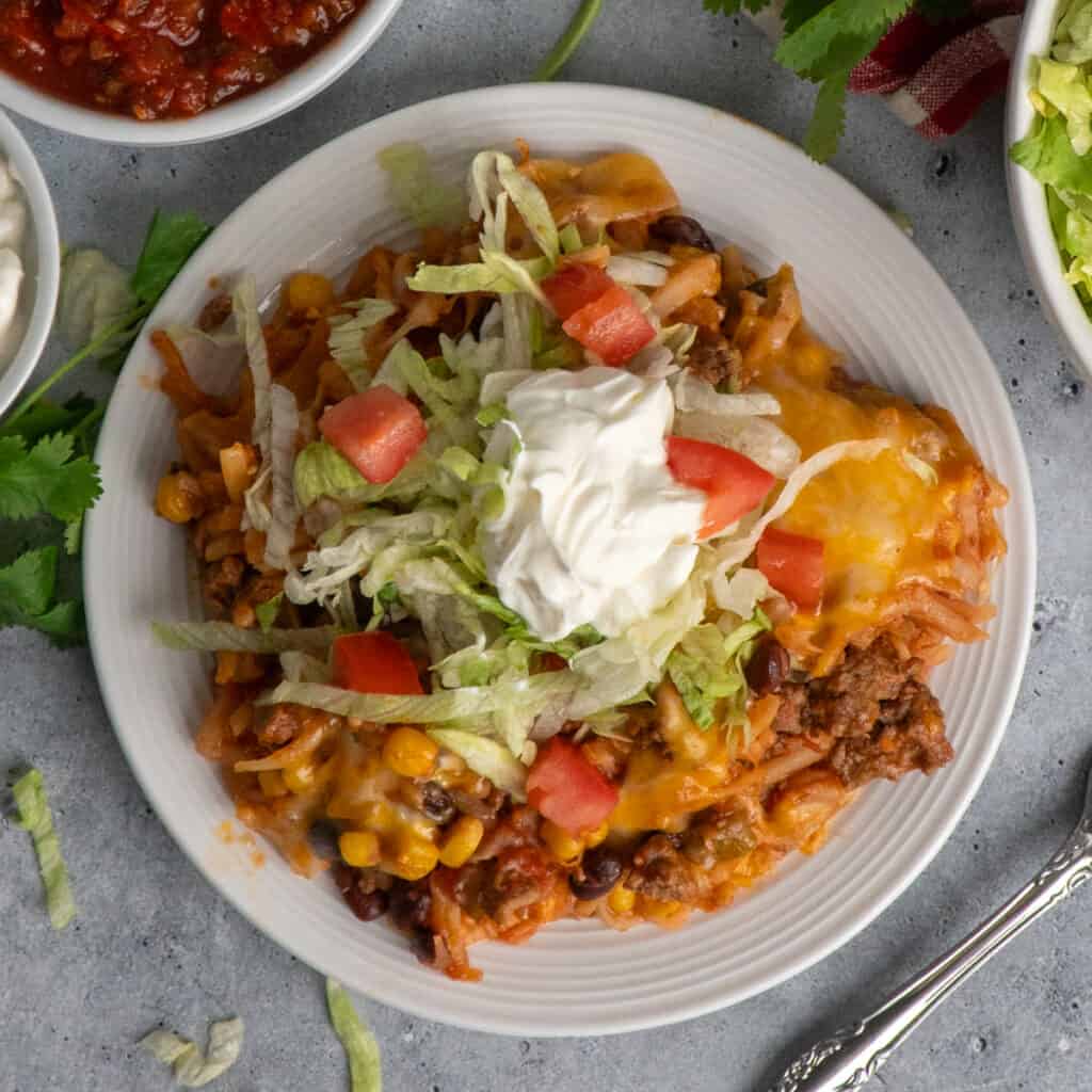 Crock Pot Taco Casserole - Slow Cooker Meals