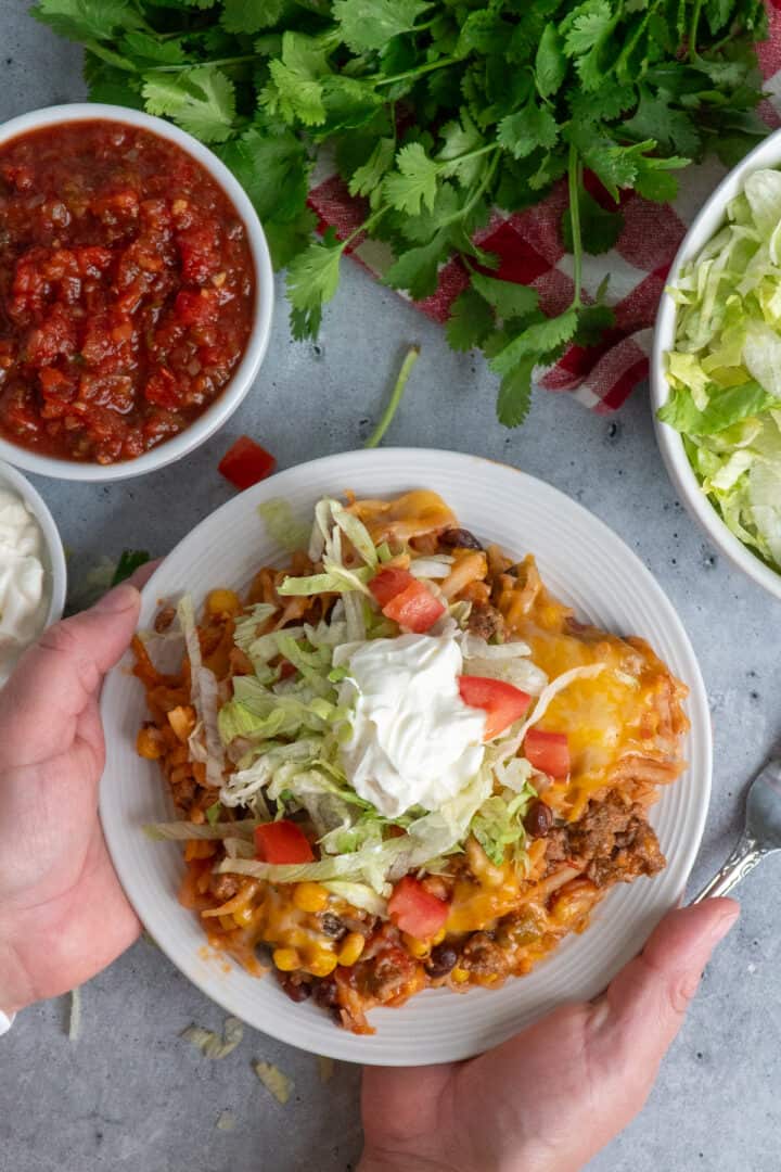 Crock Pot Taco Casserole - Slow Cooker Meals
