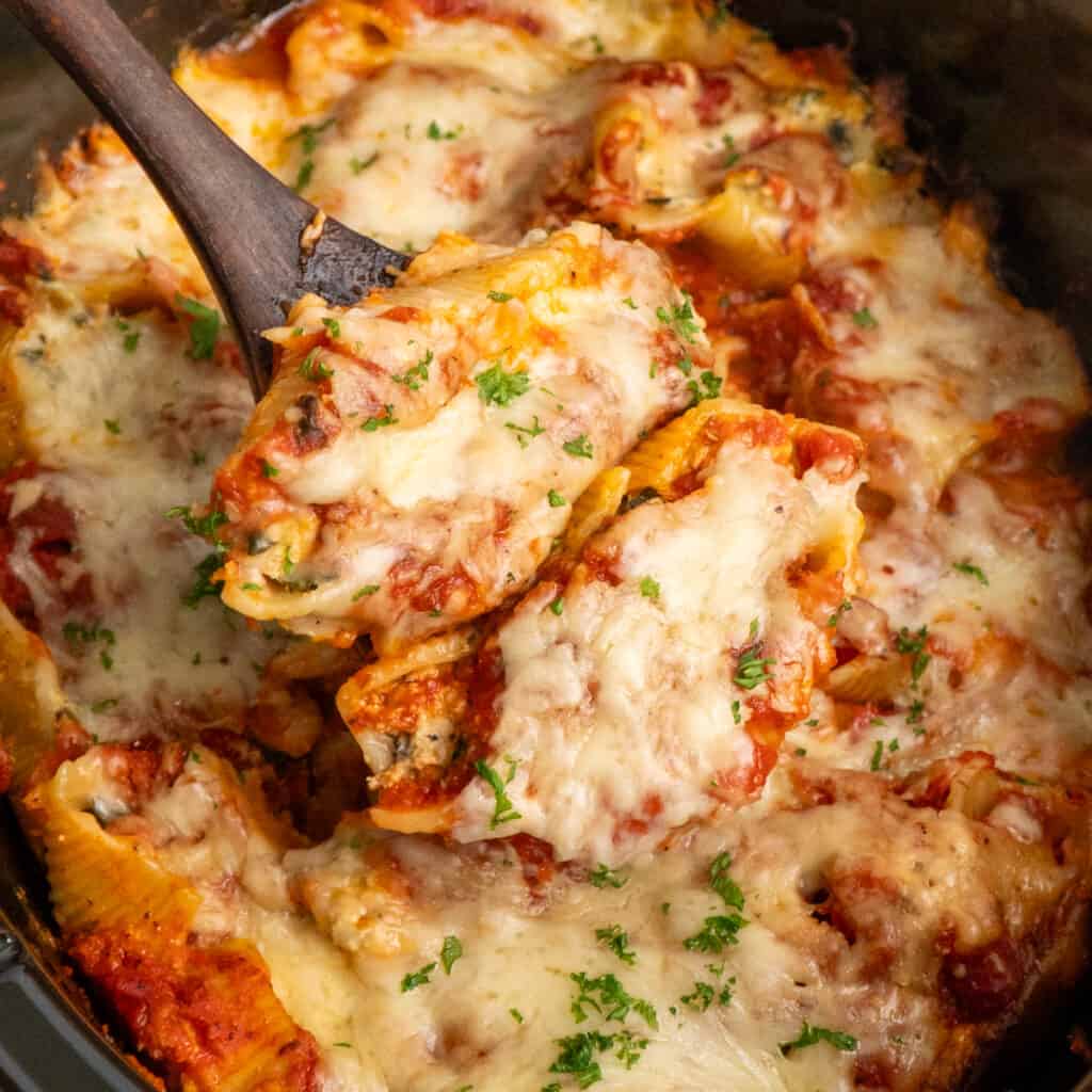 Stuffed Shells Pot Crockpot Stuffed Shells - Slow Cooker Meals