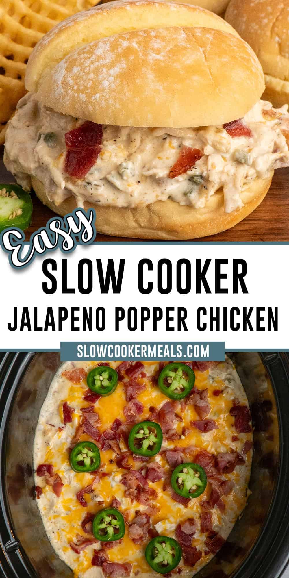 Crock Pot Jalapeno Popper Chicken - Slow Cooker Meals