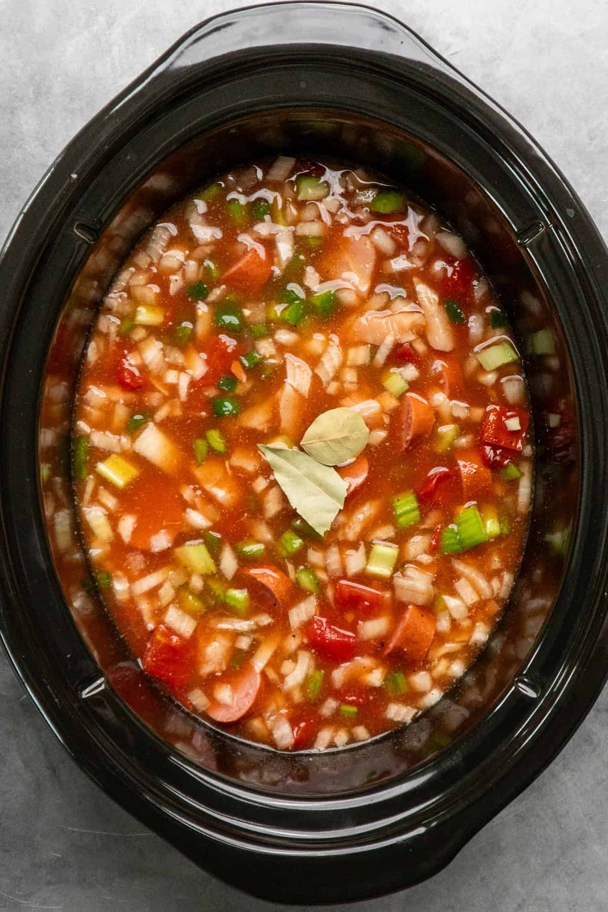 All the ingredients mixed together ready to be cooked.