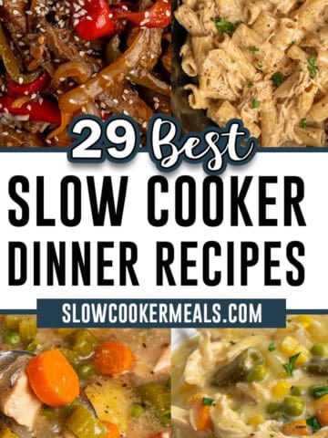 Dinner recipes in a slow cooker.